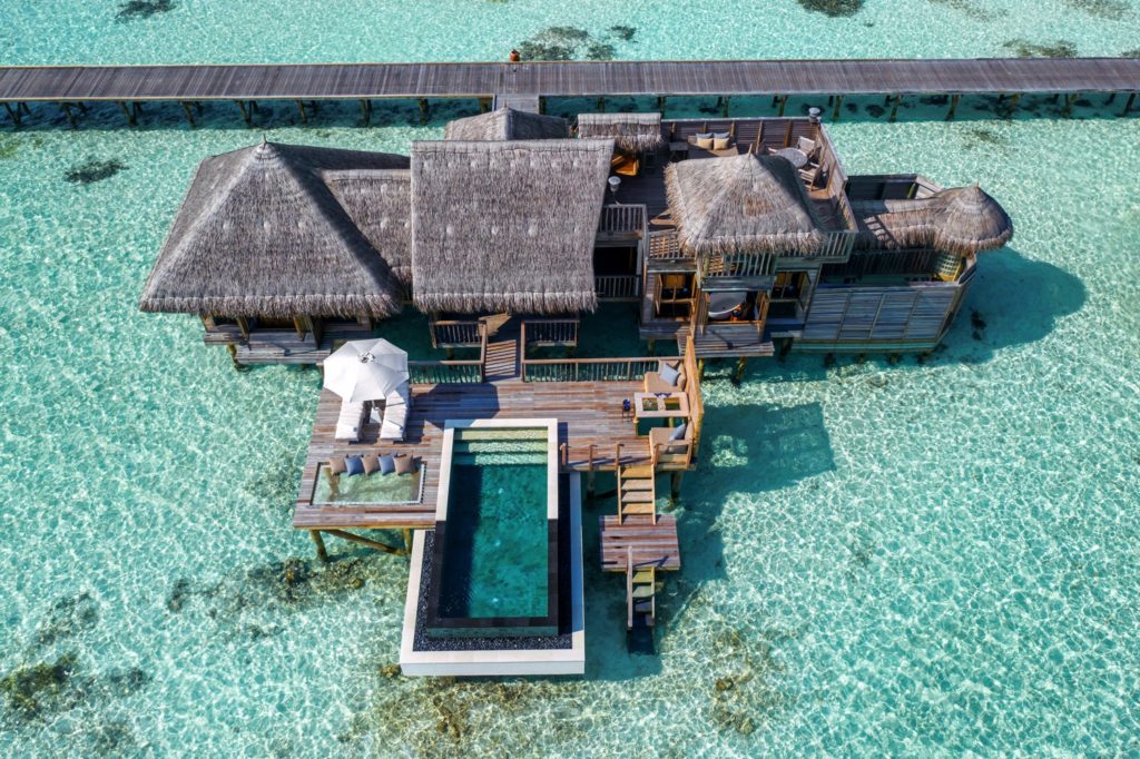 Gili Lankanfushi - Villa Suite with Pool Schlafzimmer von oben