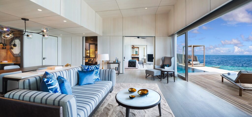 Overwater St. Regis Suite Wohnzimmer