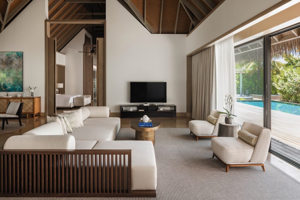 Three Bedroom Beach Villa Wohnzimmer