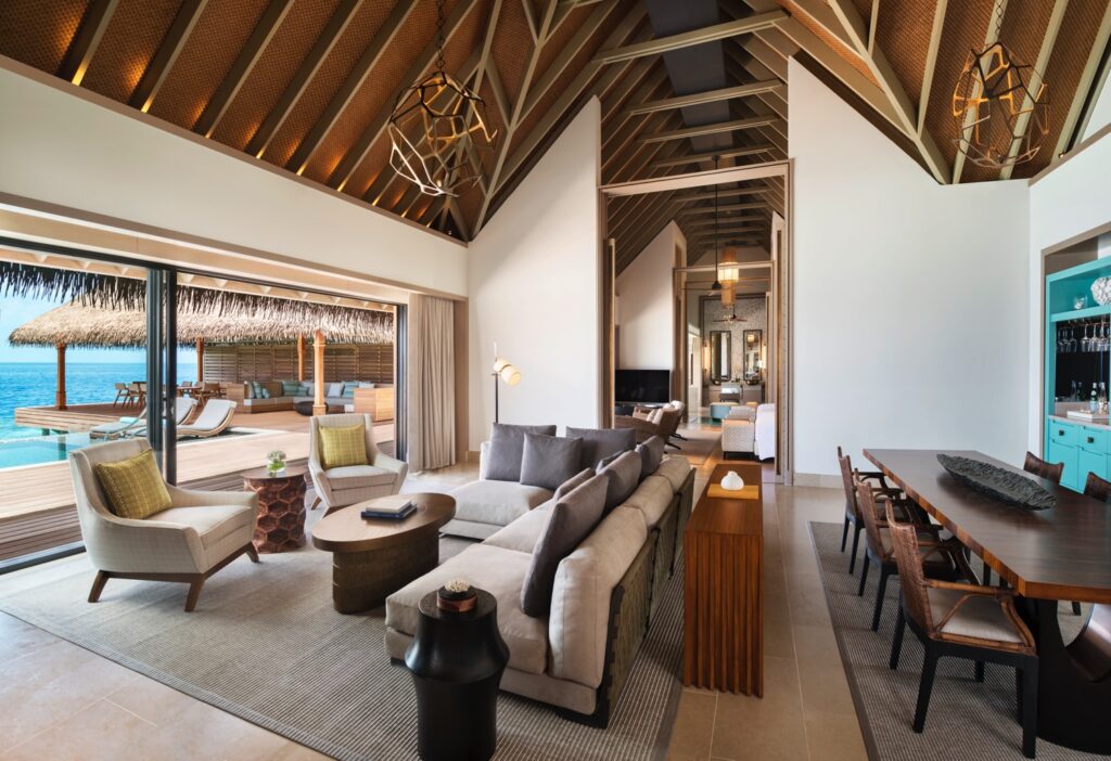 Two Bedroom Overwater Villa Wohnzimmer